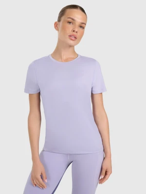 4F Koszulka treningowa regular szybkoschnąca damska - niebieska XL