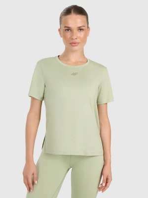 4F Koszulka treningowa regular szybkoschnąca damska - zielona S