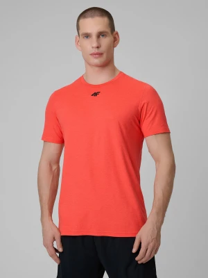 4F Koszulka treningowa regular szybkoschnąca męska - czerwona L