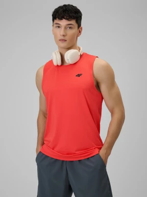 4F Koszulka treningowa regular szybkoschnąca męska - czerwona XXL