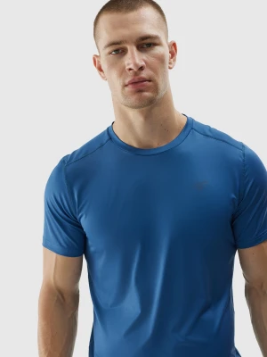 4F Koszulka treningowa regular szybkoschnąca męska - niebieska M