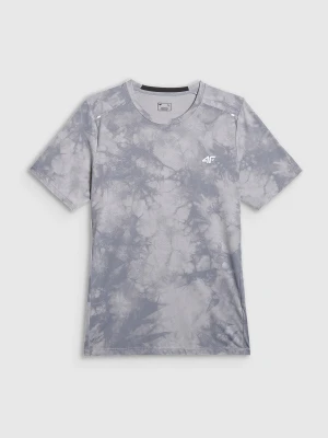 4F Koszulka treningowa regular szybkoschnąca męska - szara XL