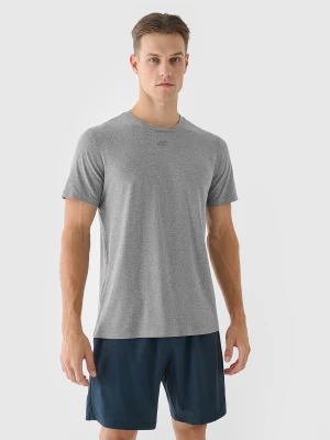 4F Koszulka treningowa regular szybkoschnąca męska - szara XXL