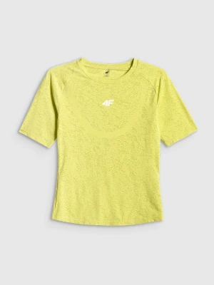 4F Koszulka treningowa slim szybkoschnąca damska - zielona XL