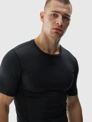 4F Koszulka treningowa slim szybkoschnąca męska - czarna XXL