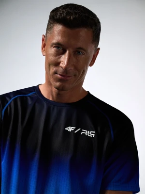 4F Koszulka treningowa szybkoschnąca męska 4F x Robert Lewandowski - granatowa XXL