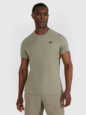 4F Koszulka treningowa szybkoschnąca męska - oliwkowa/khaki S