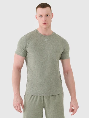 4F Koszulka treningowa szybkoschnąca męska - oliwkowa/khaki XXL