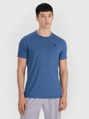 4F Koszulka treningowa szybkoschnąca męska - turkusowa XXL