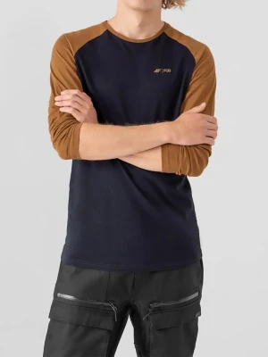 4F Koszulka w kolorze granatowo-jasnobrązowym rozmiar: L