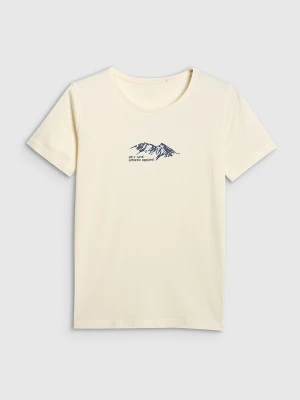 4F Koszulka w kolorze kremowym rozmiar: M