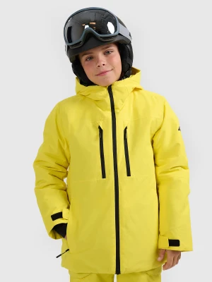 4F Kurtka narciarska membrana 10000 chłopięca - żółta 122 (6-7 lat)