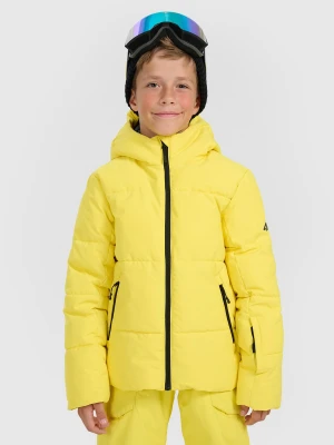 4F Kurtka narciarska membrana 5000 chłopięca - żółta 140 (9-10 lat)