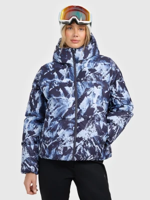 4F Kurtka narciarska membrana 5000 damska - multikolor XL