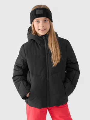 4F Kurtka narciarska membrana 5000 dziewczęca - czarna 128 (7-8 lat)