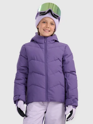 4F Kurtka narciarska membrana 5000 dziewczęca - fioletowa 128 (7-8 lat)