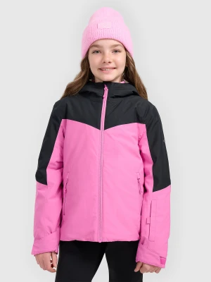4F Kurtka narciarska membrana 5000 dziewczęca - różowa 152 (11-12 lat)