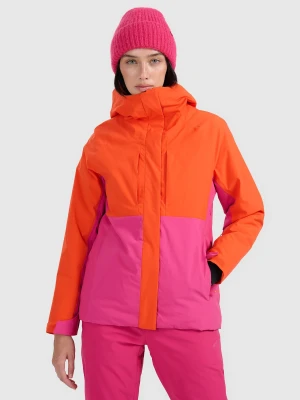4F Kurtka narciarska membrana 8000 damska - pomarańczowa XL