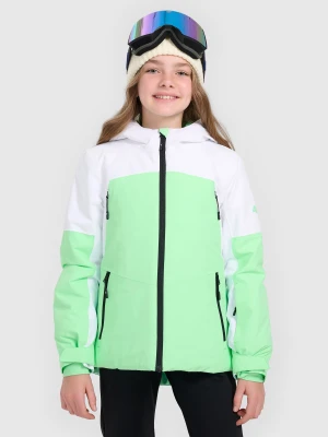 4F Kurtka narciarska membrana 8000 dziewczęca - zielona 140 (9-10 lat)