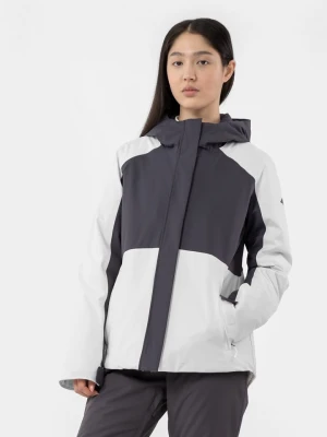 4F Kurtka narciarska w kolorze szaro-białym rozmiar: S