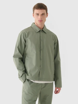 4F Kurtka przejściowa koszulowa męska - oliwkowa/khaki S