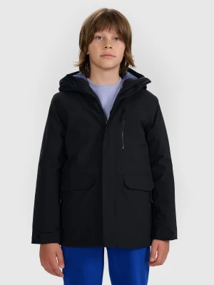 4F Kurtka przejściowa membrana 5000 chłopięca - czarna 146 (10-11 lat)