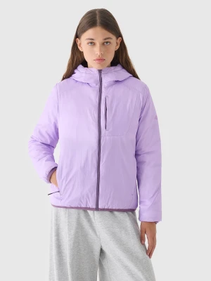 4F Kurtka puchowa dwustronna z wypełnieniem PrimaLoft damska - fioletowa S