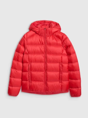 4F Kurtka puchowa trekkingowa z wypełnieniem naturalnym damska - czerwona S