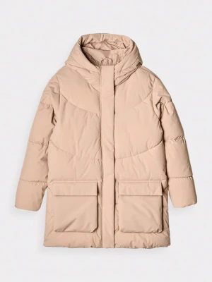 4F Kurtka puchowa w kolorze beżowym rozmiar: M