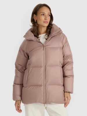 4F Kurtka puchowa z wypełnieniem naturalnym damska - beżowa M
