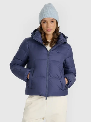 4F Kurtka puchowa z wypełnieniem naturalnym damska - granatowa XXL
