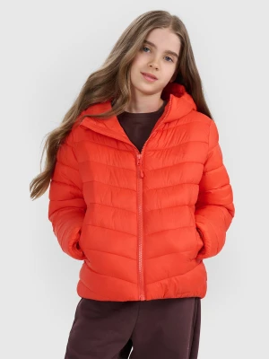 4F Kurtka puchowa z wypełnieniem syntetycznym chłopięca - czerwona 128 (7-8 lat)