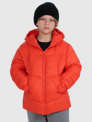 4F Kurtka puchowa z wypełnieniem syntetycznym chłopięca - czerwona 122 (6-7 lat)