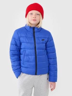 4F Kurtka puchowa z wypełnieniem syntetycznym chłopięca - niebieska 122 (6-7 lat)