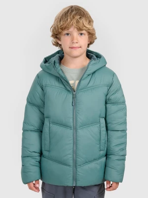 4F Kurtka puchowa z wypełnieniem syntetycznym chłopięca - zielona 146 (10-11 lat)