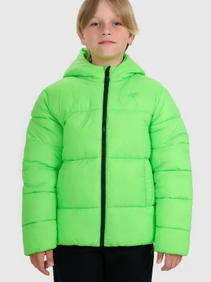 4F Kurtka puchowa z wypełnieniem syntetycznym chłopięca - zielona 140 (9-10 lat)
