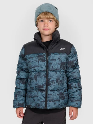 4F Kurtka puchowa z wypełnieniem syntetycznym chłopięca - zielona 146 (10-11 lat)