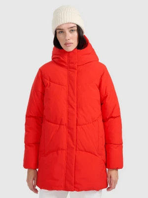 4F Kurtka puchowa z wypełnieniem syntetycznym damska - czerwona XS