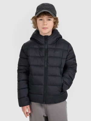 4F Kurtka puchowa z wypełnieniem syntetycznym dziecięca - czarna 134 (8-9 lat)