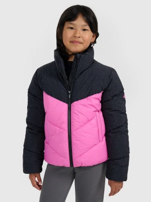 4F Kurtka puchowa z wypełnieniem syntetycznym dziewczęca - różowa 164 (13-14 lat)