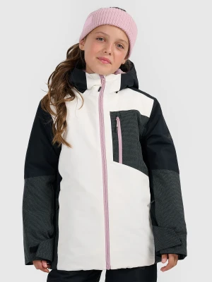 4F Kurtka snowboardowa membrana 10000 dziewczęca - biała 140 (9-10 lat)