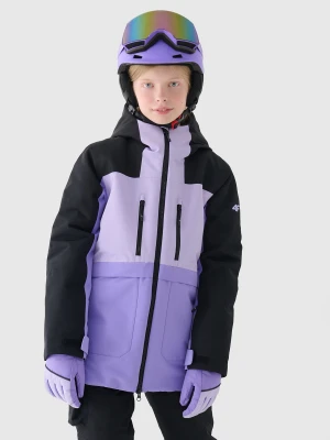 4F Kurtka snowboardowa membrana 10000 dziewczęca - fioletowa 122 (6-7 lat)
