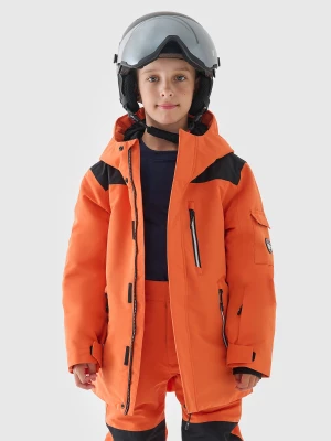 4F Kurtka snowboardowa membrana 8000 chłopięca - pomarańczowa 152 (11-12 lat)