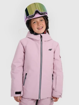 4F Kurtka snowboardowa membrana 8000 dziewczęca - różowa 140 (9-10 lat)