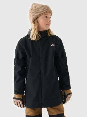 4F Kurtka snowboardowa softshell wiatroodporna membrana NeoDry 5000 chłopięca - czarna 140 (9-10 lat)