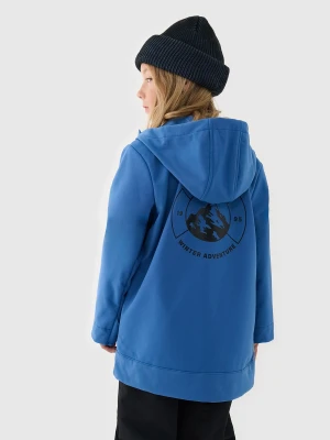 4F Kurtka snowboardowa softshell wiatroodporna membrana NeoDry 5000 chłopięca - granatowa 164 (13-14 lat)