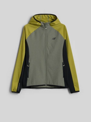 4F Kurtka softshell wiatroodporna damska - oliwkowa XL zielony