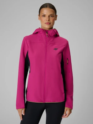 4F Kurtka softshell wiatroodporna damska - różowa S