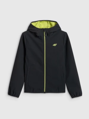 4F Kurtka softshell wiatroodporna membrana 5000 chłopięca - czarna 164 (13-14 lat)