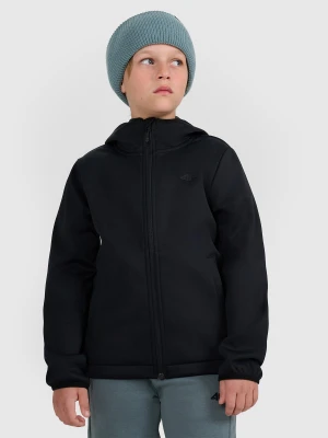 4F Kurtka softshell wiatroodporna membrana 5000 chłopięca - czarna 122 (6-7 lat)